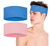WK IEASON 2 Pcs Sport Headband for Men and Women, Elastic Wide Workout Headband for Running, Cycling, Yoga, Dominating Your Competition - Performance Stretch & Moisture Wicking
