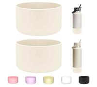 WK IEASON 2Pcs Protective Silicone Base Boot for Hydro Flask 32OZ 40OZ Wide Mouth Flask Water Bottle,Anti-Slip Silicone Sleeve Cover Bumper for Hydro Water Bottle Accessories 3.56inch Bottom Diameter