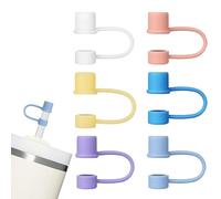 WK IEASON 6pcs Silicone Straw Cover Lids for Stanley Cup 40/30 Oz, Stanley Cup Accessories for Reusable Straws 0.4 in/10 mm Diameter Straw Toppers, Dust-Proof Drinking Straw Tips Protector