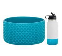WK IEASON Protective Silicone Base Boot 12oz-24oz for Hydro Flask Wide Mouth/Standard Mouth, Anti-Slip Silicone Cover Bumper Compatible with Stanley Tumbler 40oz 30oz 20oz-2.83inch Bottom Diameter