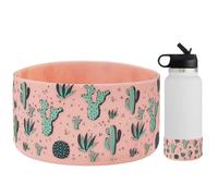 WK IEASON Protective Silicone Base Boot for Hydro Flask 32OZ 40OZ Wide Mouth, Anti-Slip Silicone Sleeve Cover Bumper for Owala Freesip/Flip/Twist 40OZ Flask Water Bottle-3.56inch Bottom Diameter