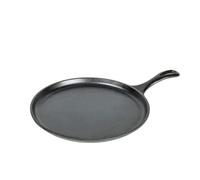 WK WARMCOOK Lodge - Large Natural Cast Iron Crepe Pan 26cm - All Heat Sources - Made in USA (L9OG3PLT)