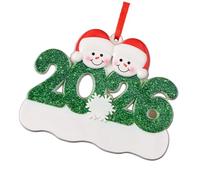 WKabnkn 2. Festive Snowman Pair Hanging Resin Ornament Family Love Christmas Tree Decoration Snowman Couple Ornament