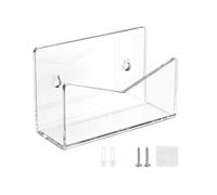 WKabnkn Acrylic Envelope Container Wall Mounted Mail Organizer Countertop Letter Sorter Rack For Offices Document Holder Shelf Mail Stand