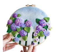 WKabnkn Beginner-Friendly Linen Flower Felting Set With Step-by-Step Guide & Craft Tools Flower Needle Felting Supplies