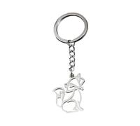 WKabnkn Delicate Hollow Animal Detail Keychain Silver Creative Souvenir Charm For Best Friend Or Colleague Farewell Silver Keychain With Animal Design