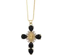 WKabnkn Elegant Crosses Pendant Necklace Adornment With Sparkling Rhinestones For Wedding And Everyday Wear Elegant Devotional Jewelry