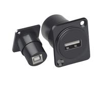 WKabnkn Embedded Female USB a to Female USB B Socket for Printers and Scanners USB2.0 480Mbps Data Transfer Metal Construction Direct Plug Adapters