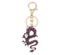 WKabnkn Eye Catching Keychain Colorful Crystal Pendant Keyring Chinese Dragon Chains Portable Keyrings Accessory For Women Wedding Party Creative Gift