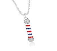WKabnkn Fashion Barber Shop Poles Pendant Necklace Accessory For Hairdressers And Hairstylists In Gothic Styled Jewelry Hair Salon Necklace