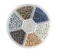 WKabnkn Fly Hook Binding Materials Head Beads Tying Materials 1 Box Of Mixed Color Slotted Beads For Fly Tying