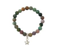 WKabnkn Handmade Spirals Star Beaded Irregular Turquoise Stones Inspired Jewelry Adjustable Rope Closure Spirals Star Bead Jewelry