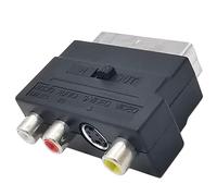 WKabnkn SCART Converter Plug Connector 21P Adapter SCART To 3RCA With Switches Converter For Video Conversion Video