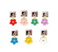 WKabnkn Set Of 7 Band Link Tool Strap Link Connector Flower Band Attachment Stainless Steel Texture Charm