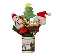 WKabnkn Soft Christmas Bear Santa Snowman Decorations Cloth Ornaments For Tabletop Nursery Window Display Family Gathering Holiday Accent