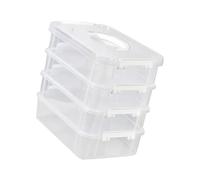 WKabnkn Stackable Organizers Box With Compartments Small Parts Storage For Toy Office Supplies Clear Drawer Systems Drawer Storage Organizers