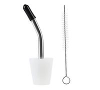WKabnkn Stainless Steel Camping Kettle Mouth For W/Brush Portable Coffee Teapot Extension Tube Water Pipe Nozzles Camping Equip Coffee Pot Dip Tube Water Pipe