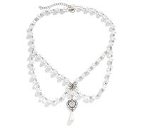 WKabnkn Strawberry Butterfly Necklace Elegant Jewelry For Women Layer Crystal Choker Necklace Colorful Beads Choker Gift Glass Beaded Statement
