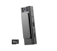 WKabnkn Wearable Body Camera With 180 Degree Rotatable Lens Night View 6Hrs Clip On Design For Easy Security Body Camera For Security