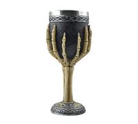 WKabnkn Wine Goblet Skull Sacrifice Wine Chalice Cup Gothic Ossuary Halloween Decorative Accent Hosting Party Gift Goblet Glass
