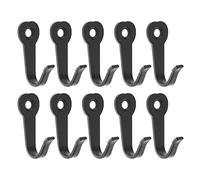 WKabnkn Wrought Iron Black Love Heart Wall Hooks Set of 10 Coat Bag Hat Towel Hanger for Home Kitchen Bathroom Bath Ball Organization Accessories Black Wall Hooks for Hanging Towels
