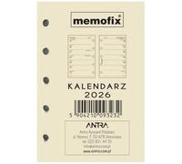 Wkład Kalendarzowy 2026 Memofix A7 Tns Polski Kalendarz 2026 Organizer Terminarz Datownik