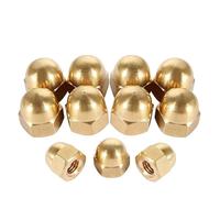 WKAIYUAN 1/2/ 5/10/ 20/ 50Pcs DIN1587 Brass Cap Hex Nuts Decorative Dome Head Cover Semicircle Acorn Nut(M5 (20pcs))