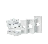WKAIYUAN 10/ 50pcs Square Nut M4 M5 M6 M8 Rectangular Nuts Thin Slider Block Nuts Zinc-Plated Carbon Steel Aluminum Profile Accessory(10pcs,M8x20x14x5)