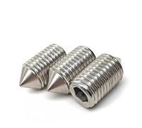 WKAIYUAN 10pcs M8 304 Stainless Steel Hexagon Socket Set Screws Cone Point Grub Head Hex Socket Screw(25mm x10pcs)