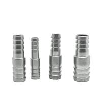 WKAIYUAN 6 8 10 12 13 14 15 16 18 19 20-60 Mm Hose Barbed Reducing Straight Connector Pipe Fitting 304 Stainless Steel Water Air Fuel Oil(25mm-22mm)