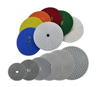 WKAIYUAN 80mm-200mm Diamond Polishing Pad Wet Abrasive Tool for Sanding Stone Marble Granite Countertop Pack of 7 Pcs 3/4/5/6/7/8 Inch(1500,7 PCS_6 INCHES)