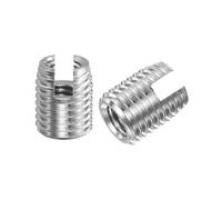 WKAIYUAN M2 M2.5 M3 M4 M5 M6 M8 M10 M12 M14 M16 Steel Metal Thread Repair Insert Self Tapping Slotted Threaded Nut(Stainless Steel,M14xM18x24 (2pcs))