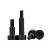WKAIYUAN M5 M6 Black Galvanized 304 Stainless Steel Hex Hexagon Socket Cap Head Shoulder Bearing Screw Bolt(25mm,D8xM6 (5pcs))
