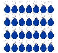 wkao 100 Pcs Blue Ic Key Fobs, 13.56Mhz, 8Kbit, Access Control, Ultrasonic Encapsulation,-4℉ to 185℉