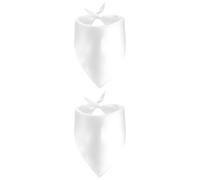 wkao 2 Pcs Dog Bandana Wedding Photo Prop, White Engagement Gift Pet Scarf Set, 24.8 in / 63 Cm, for Cats Puppy