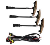 wkao 3 Pcs White Led Grill Lights for 4Runner TRD Pro 2014-2019, Smoked Lens, Ip68 Waterproof, Mesh Grill Mount Driving Safety, Fog Lamps