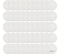 wkao 50 Pcs Mini Canvas Boards with Attachment, White Blank Canvas for DIY, 3 in Watercolor Acrylics, Fridge Art
