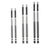 wkao 6 Pcs Screwdriver Bit Set, Ph2, Strong Attachment Force, 75Mm 100Mm 120Mm, Impact Power Screwdriver