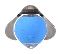 wkao Automatic Cat Toy Ball, Crystal Light & Fuzzy Worm, 3 Modes, Type-C Rechargeable, 2.8 X 2.6 X 2 in / 7 X 6.5 X 5 Cm, Blue