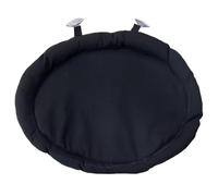 wkao Car Reptile Bed, 9.4 X 10.6 in Black Polyester Soft Mat, Washable Comfortable Sleep Pad with Suction Cups for Bearded Dragon, Lizard, Gecko, Guinea Pig, Hamster, Rabbit