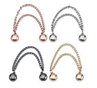 wkao Easy Use No-Sew 4 Pcs Clothing Clip Set, Strong Attachment Multi-Function, Adjustable Cuff Waist Slimmer, Rose Gold, Silver, Gold, Black