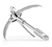 wkao Foldable 4-Claw Grappling Hook, Stainless Steel Tool for Climbing, Outdoor Survival, and Self-Rescue