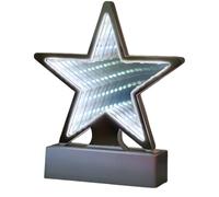 wkao Infinity Mirror Tunnel Light, LED Night Lamp with Five-Pointed Star Design, 3D Optical Illusion Desktop Decor for Party, Christmas, Wedding, Romantic Bedroom