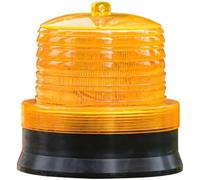 wkao Led Safety Beacon with Magnetic Mount, Solar-Powered Flashing Road Light, 4 LEDs, Auto Dusk Activation, Visible to 200 M, Construction Ready