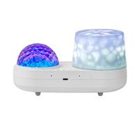 wkao Ocean Wave Projector Light, Double-Layer 3D Rotating Starry Sky Projector, 6 Ocean Effects, 6 Lighting Modes, Night Light For Parties, Car, Youngsters' Bedroom