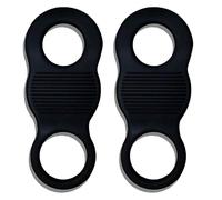wkao Pair Black Silicone Baseball Thumb Guards, Shock Absorption for Joint Protection, Ergonomic Training Aid for Swing Hitting Posture, Adult Youth, 3.7 x 1.6 x 0.5 in / 9.4 x 4.1 x 1.3 cm