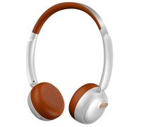 wkao Retro Brown Wireless Headphones, On-Ear Active Noise Cancelling, Deep Bass Sound, Wireless 5.3, 30H Playtime, Adjustable, Protein Earpads