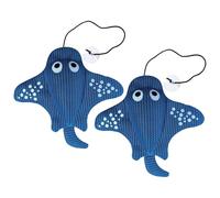 wkao Reusable Manta Ray Pool Scum Absorber, 2 Pcs, 15 X 13 in Oil Absorbing Sponges for Spas, Hot Tubs, Pools, with Tether