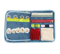 wkao Sensory Fidget Blanket for Adults, 19.7 X 11.8 in, Dementia Alzheimer's Activities, Fabric Sensory Board, Anxiety Relief