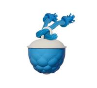 wkao Smart Rolling Interactive Dog Toy with Bird Sound, 2.8 in Diameter, Pet Chew-Safe Blue ABS Flexible Material Automatic Rolling Plaything for Boredom, for Small Canines